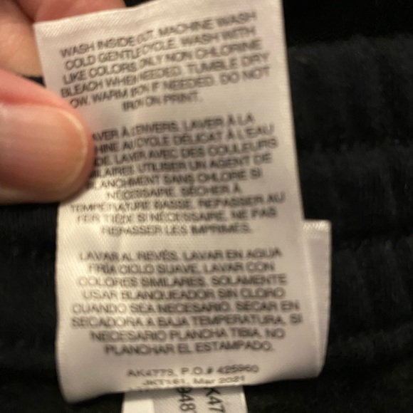 adidas Big Girls Black Mid Rise Cuffed Fleece Joggers - Large - Picture 10 of 10